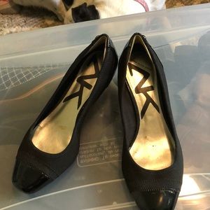 Anne Klein Sport Wedge Black Pumps, size 7 1/2.